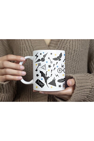 Beramussa كوب هاري بوتر بتصميم ستيتش باللون الأزرق - كوب ستيتش الخاص بسحر هوجوورتس مطبوع