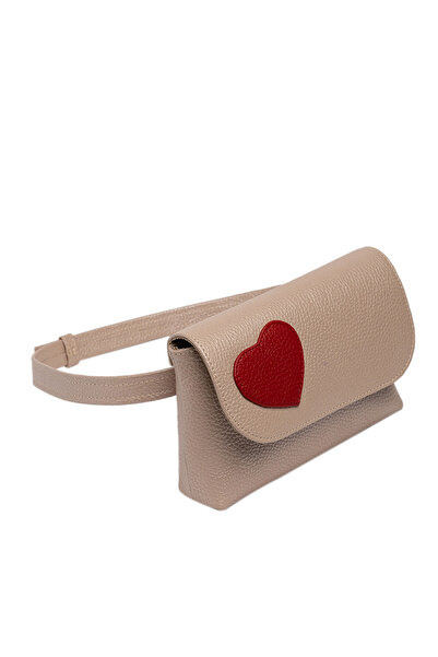 LAURA OLARU TRIA Pearl Pink Tote Bag With Heart