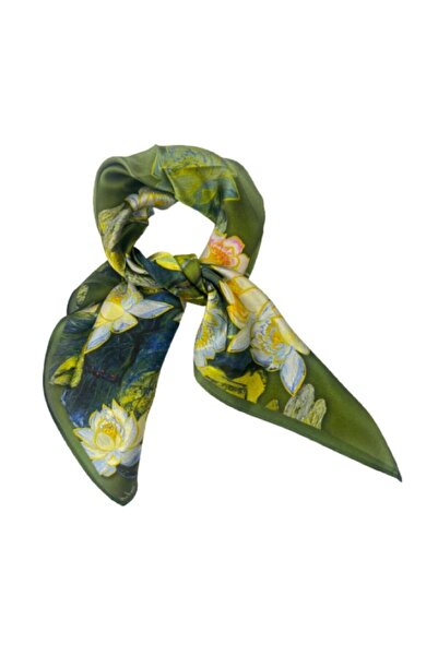 OMG Natural silk scarf, 53x53 cm, multicolor print