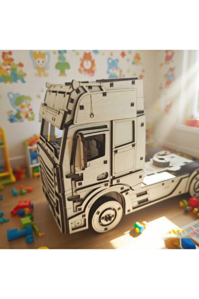 Viocom Web Design 3D Wooden Truck Model – Decorative, Educational and Realistic Puzzle