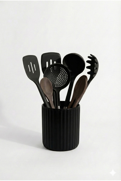 Hagen Silindir Kaşıklık Tezgah Üstü Servis Standı Dik Kaşıklık Düzenleyici PREMİUM ÖZEL SERİ