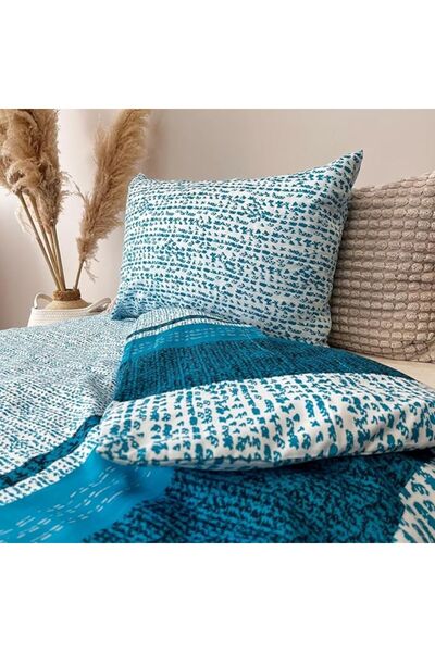 OEM Fabsy microfiber bedding set, 2 pieces, emerald green, 140x200 cm, striped, zipper duvet cover