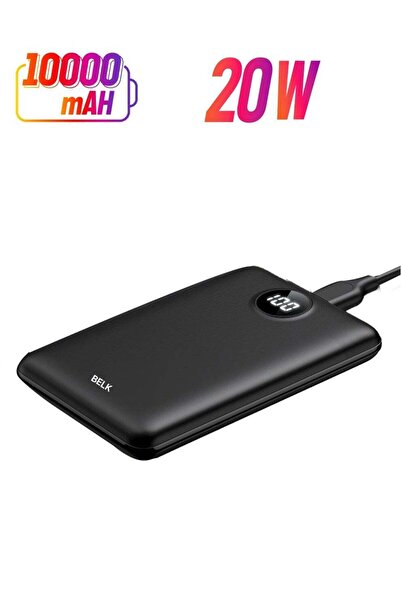 Belk BILK Fast Power Bank Charger 10000 mAh PD20W Smart LED Display with Cable