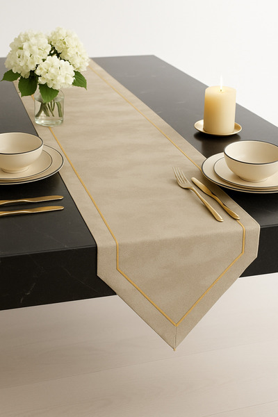 bgom Table Runner Imported Fabric Rectangular Without Tassels 40 X 150 cm