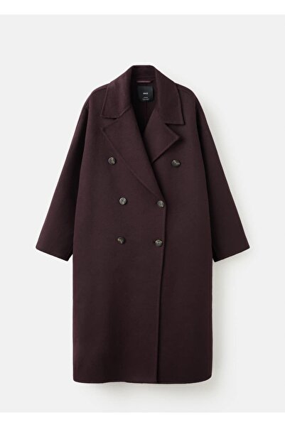 MANGO Woman El yapımı oversize yün palto