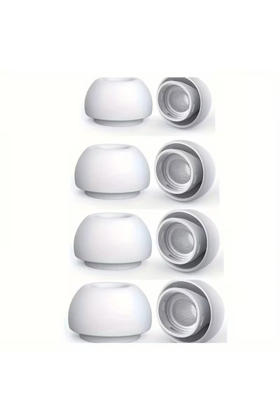 NANOSPACE 4 أزواج من إسفنجات الأذن البديلة بتقنية إلغاء الضوضاء النشط متوافقة مع سماعات أبل إيربودز برو 3