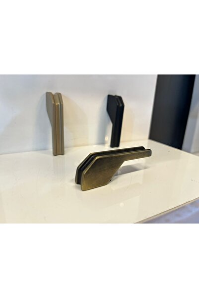 Taşkın Aksesuar Petra Metal Handle 16mm Antique Yellow Cabinet Door Tv Unit Modern Drawer Furniture Nightstand Console