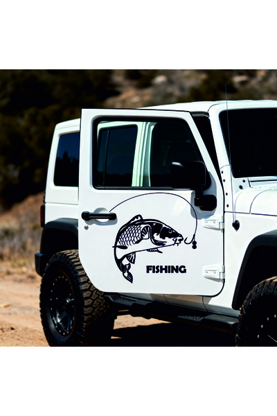 StickITsibiu Fishing – Autocolant Auto 4×4 Off-Road – Dimensiuni 30x27 cm.