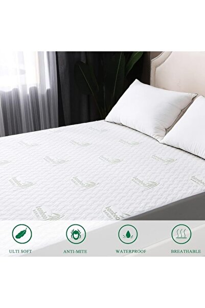 OEM BANJILI Waterproof Mattress Protector 90x190-200cm 100% Bamboo - White