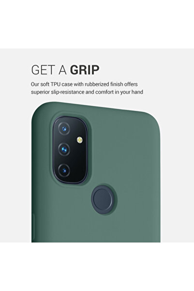 KWmobile Case for OnePlus Nord N100, Silicone, Green, 53891.166