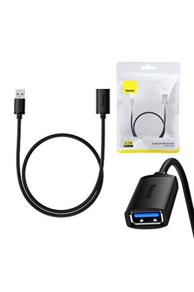Baseus Cablu prelungitor USB 3.0 M la F, seria AirJoy, 0,5 m (negru)
