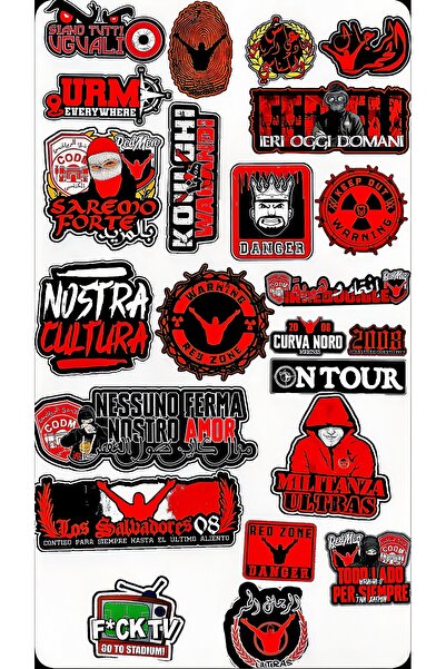 BENİMSER REKLAM Ultras Taraftar Sticker Seti – 30’lu Dayanıklı Etiket Paketi ...