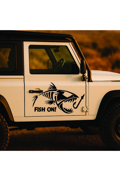 StickITsibiu Fish ON – 4×4 Off-Road Car Sticker – Dimensions 25x16.5 cm.