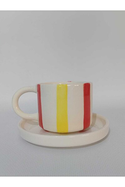 Zümrüdüanka Seramik Handmade Ceramic Coffee Cup with Fan