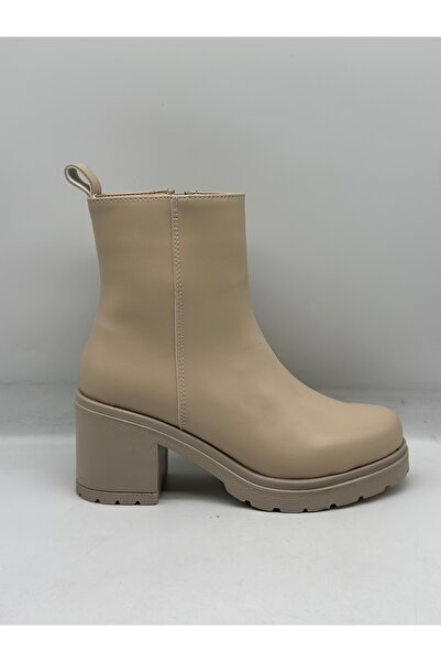 LOTUS AYAKKABI & ÇANTA Kalın Topuklu Fermuarlı Bot