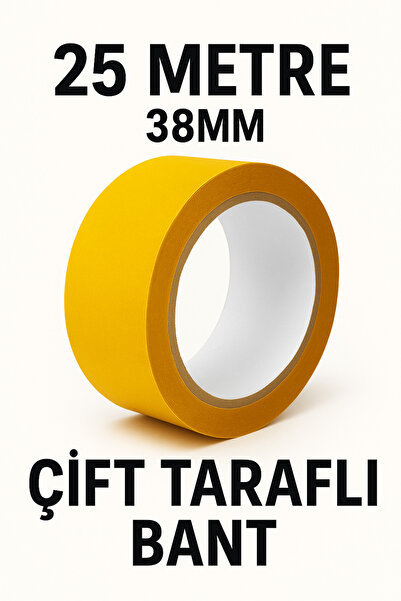 ANI OFİS KIRTASİYE A K Çift Taraflı Bant 25 Metre – 38mm Genişlik | Süper Güç...