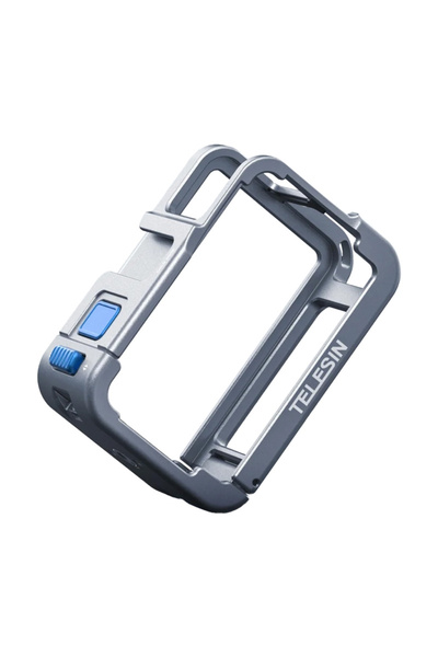 TELESIN Carcasă metalică pentru DJI Osmo Action 5 (albastru)