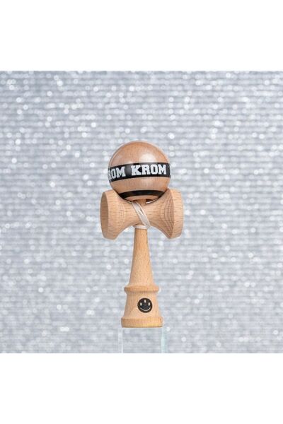 Krom Kendama MIKRO, kendama de buzunar din lemn de fag, 8 cm, Natură