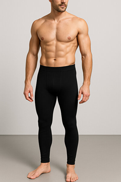 mrcans Men's Winter Thermal Leggings Stretchy Leggings with Fleece Inside