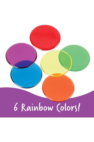 Learning Resources Transparent Counting Chips, Assorted Colors, Pack of 250, Ages 5+