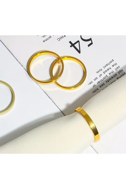 İsmet toka 12 Pieces - Elegant Metal Napkin Ring Ring Christmas -Metal Accessory