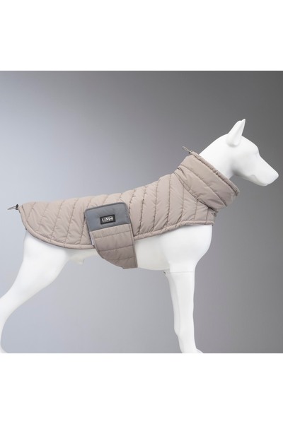 Lindodogs معطف للكلاب من ليندو دوجز إير باف ستون TR-كريمي-مقاس 3