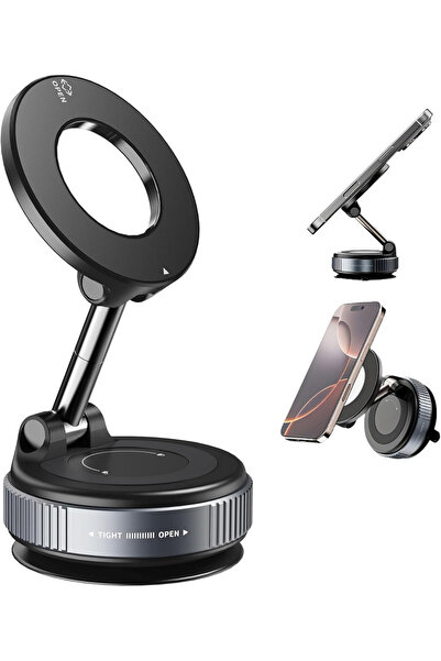 Primo Plus Magnetic car phone holder, 360-degree rotation and foldable design to fit all smartphones