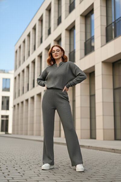 EYLANA طقم ملابس نسائي من FÜME مكون من مبطن بالصوف قطع: بنطلون تريكو وسترة بومبر