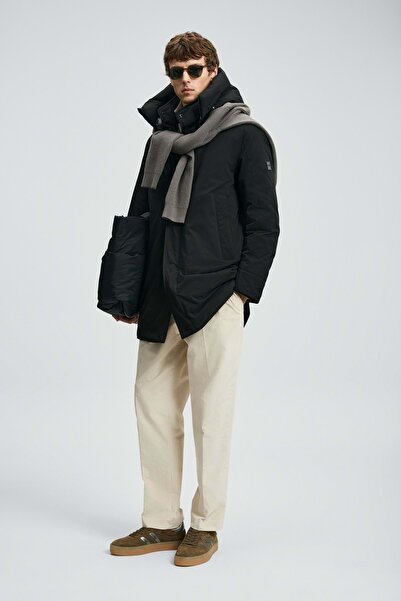 Lufian 112120257 Donald Goose down Men's Coat Black