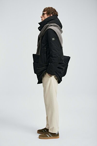 Lufian 112120257 Donald Goose down Men's Coat Black