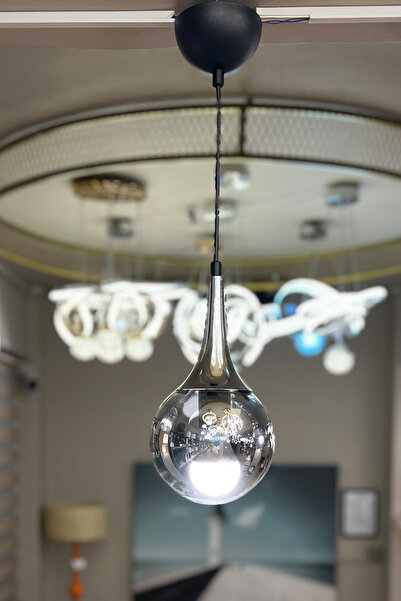 MINIMAL ETICARET VE BILGI TEKNOLOJILERI Rains ONE Silver Chrome FÜME Cam Avize