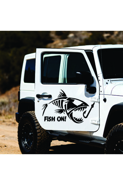 StickITsibiu Fish ON – 4×4 Off-Road Car Sticker – Dimensions 70x46.5 cm.