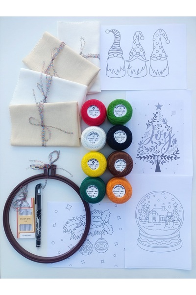fabricorg Merhaba Kış / Yılbaşı Temalı Modern Nakış Kiti (SET-1)