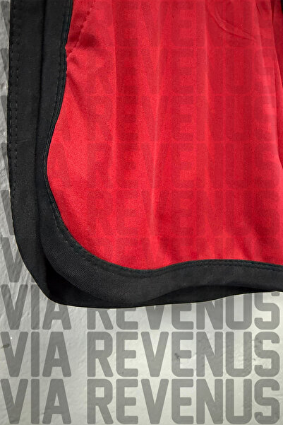 Vordevia Taç Printed Piped Detail Custom Jersey Fabric Casual Sports Shorts