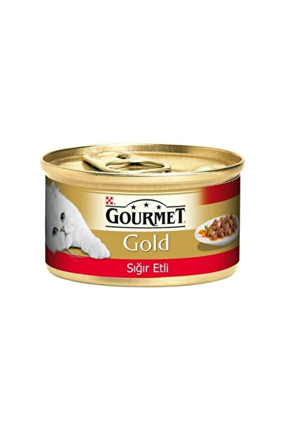 Gourmet Gold Parça Sığır Etli Yetişkin Konserve Kedi Maması 12 Adet-85 Gr