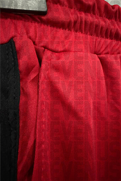 Vordevia Taç Printed Piped Detail Custom Jersey Fabric Casual Sports Shorts