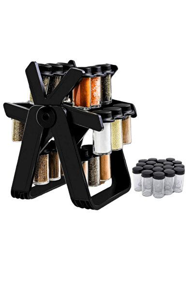 OferteTop Organizator Rotativ pentru Condimente la 360° cu 18 Borcane Incluse