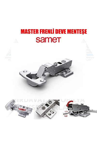 SAMET Master Frenli-Pistonlu Yarım Deve Tas Dolap Kapak Menteşe