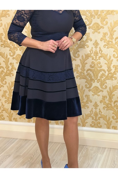 GIONI CONF Lace and velvet dress