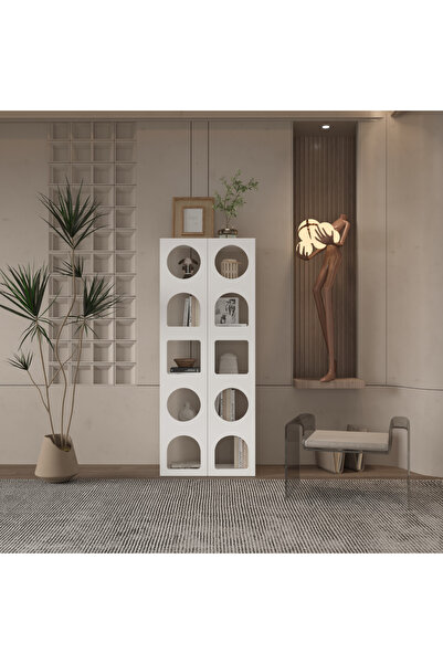 klubeconcept Kube Mono Bohem Esintili Özel Tasarım Kitaplık % 100 MDF