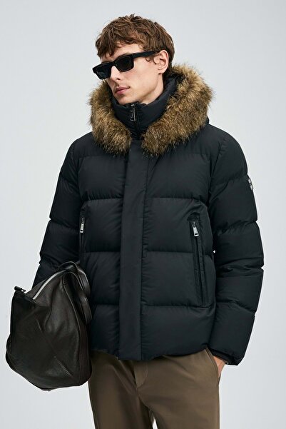 Lufian 112120252 Josep Kaz down Men's Coat Black