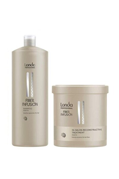 Londa Professional Reconstructive Keratin Package - Fiber Infusion: Shampoo 1000 ml, Treatment 750 m