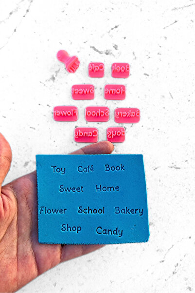 WE3D Mini Words - Polymer Clay Ceramic Plasticine Stamp Set 1.1 - 2.1cm