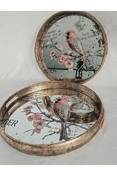 AROW Çırağan Home Roma Ahşap 2’li Büyük Ve Küçük Boy Tepsi Seti