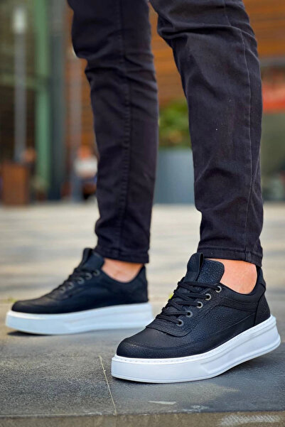 ZENGEZUR MALL Drnds Kb-006 Kuback Black Leather High Sole Lace-Up Casual Men's Shoes (222304) (Size: 41)