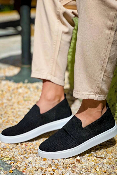 ZENGEZUR MALL Drnds Kb-114 Kuback Black Knitwear High Sole Laceless Casual Men's Shoes (222248) (Size: 44)