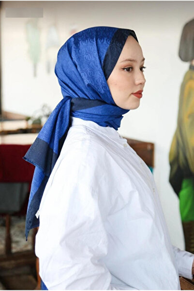 Hint İpek Premium Lux Original Monogram Shawl (Silk Voile, High Quality, Lightweight, Casual, Stylish, Testure Clothing)