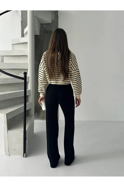 ZENGEZUR MALL Drnds Fit Comfort Black Loose Pants A6011 (221434) (Size: Standard)