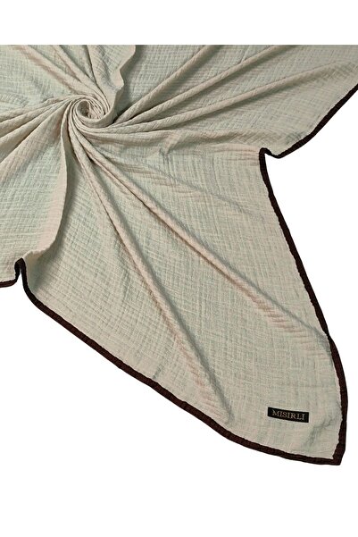 mim eşarp Egyptian Scarves Piped Muslin Solid Color Scarf 100X100Cm