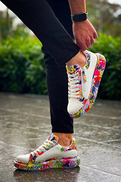 ZENGEZUR MALL Drnds Kb-02 Kuback Lace-Up Crocodile White Red Casual Men's Shoes (220437) (Size: 40)